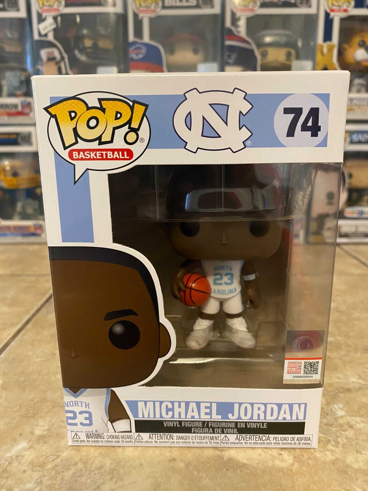 Funko Pop! Vinyl: Michael Jordan #74 North Carolina Exclusive w Protector
