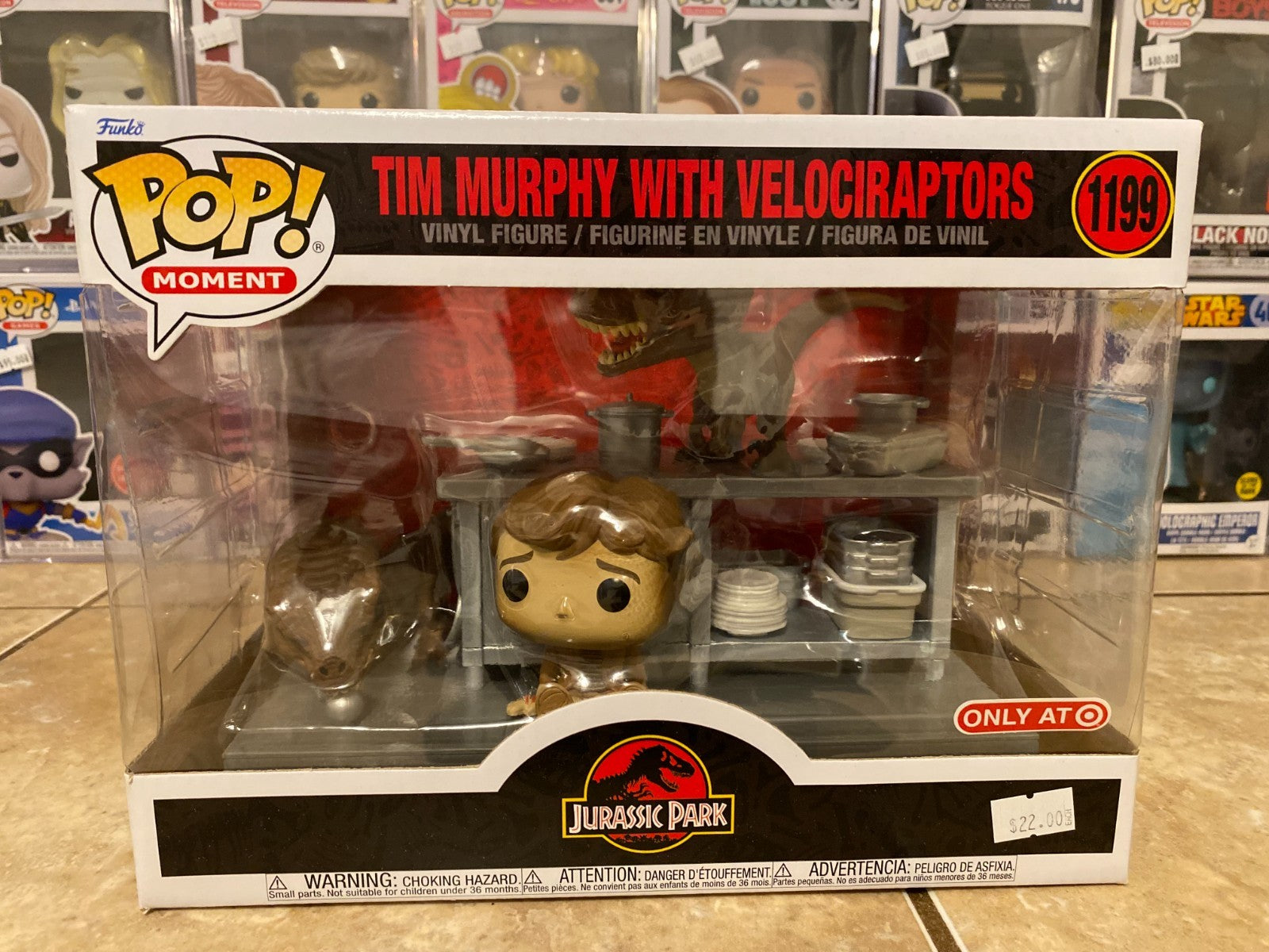 Funko Pop! Moments: Jurassic Park - Tim Murphy with Velociraptors - Target #1199