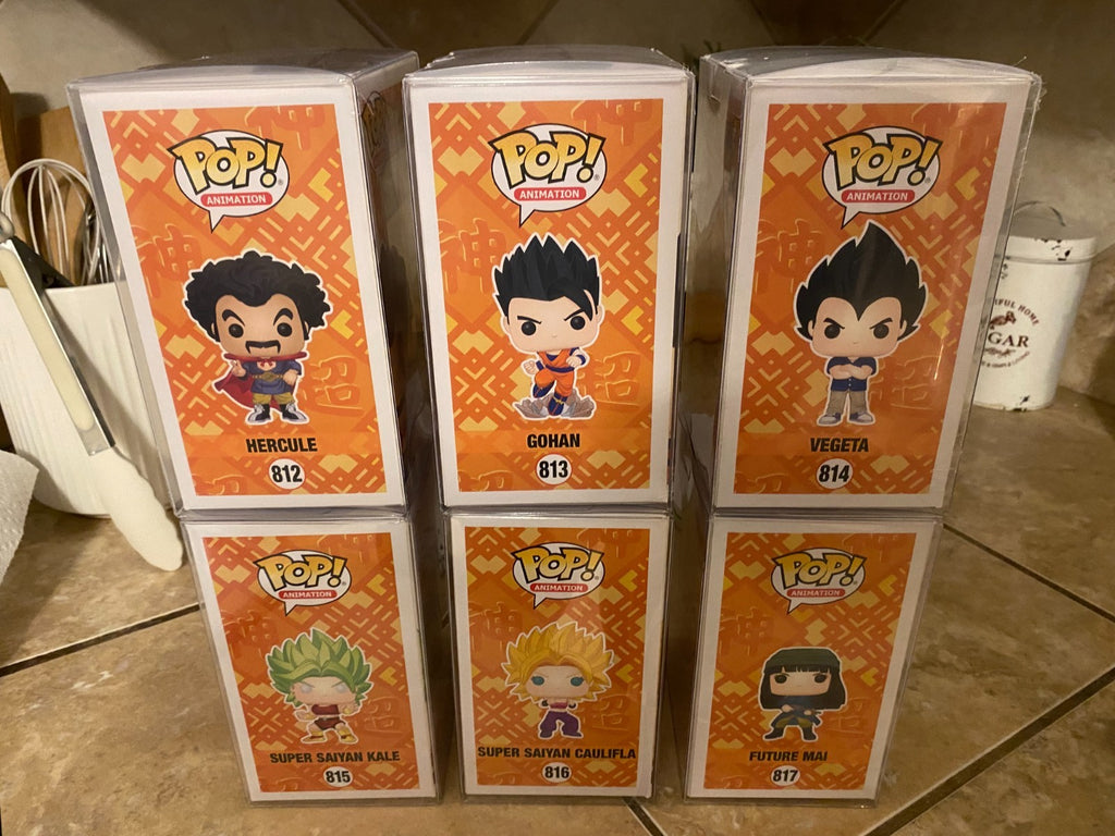 Funko Pop! Dragon Ball Z Full Common Set of 6 Figures #812- #817 w Protectors