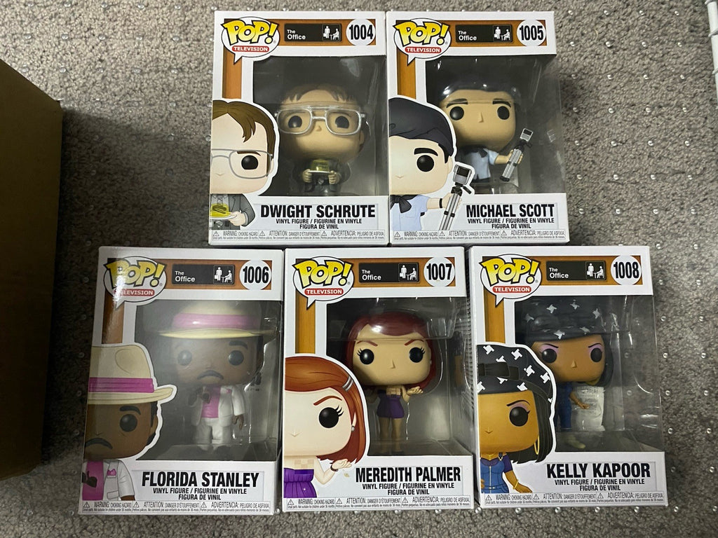 Funko The Office Complete Set #1004, 1005, 1006, 1007, 1008 Near/Mint Condition