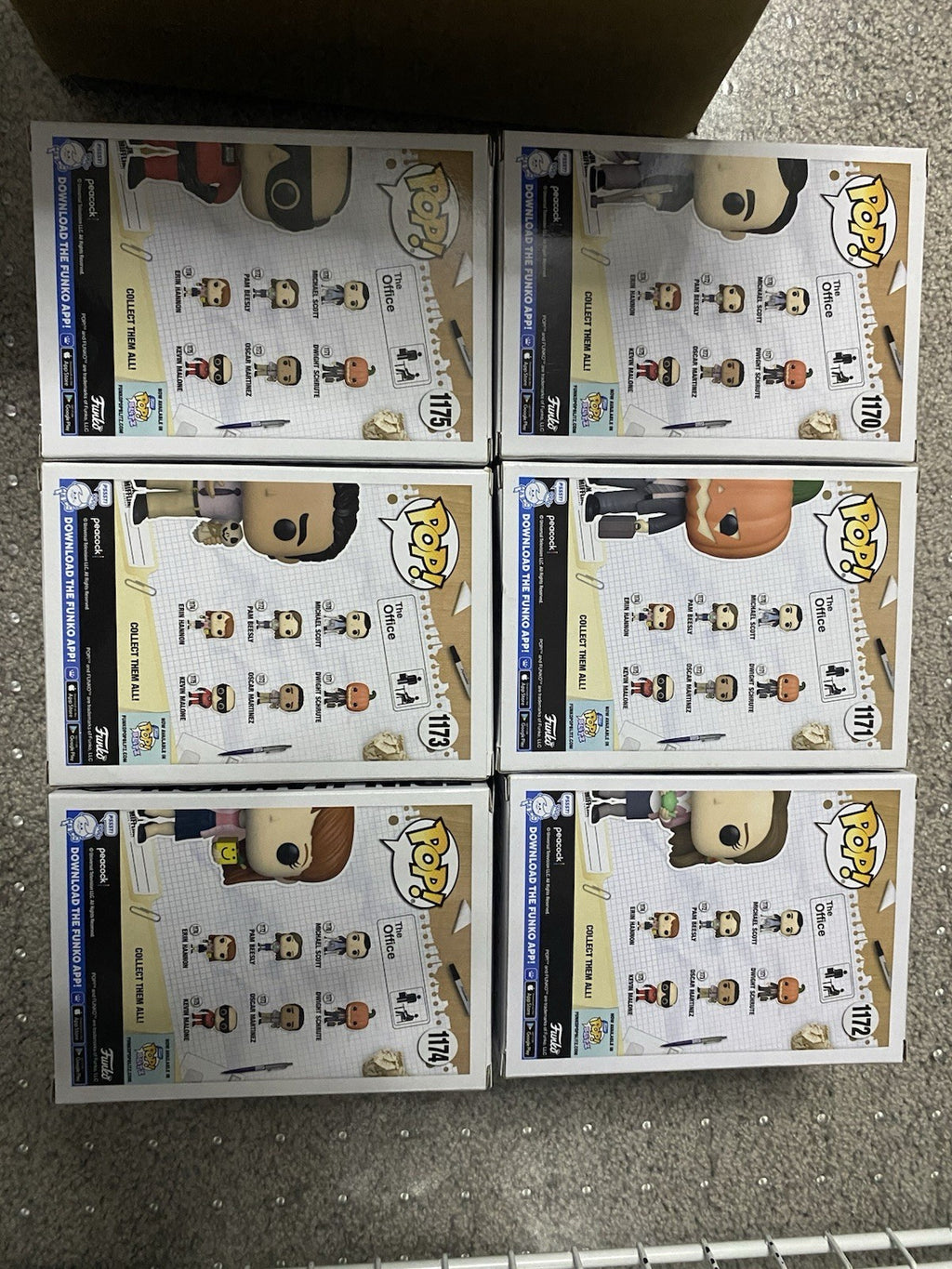 Funko The Office Complete Set #1170,1171,1172,1173,1174,1175 Near/Mint Condition