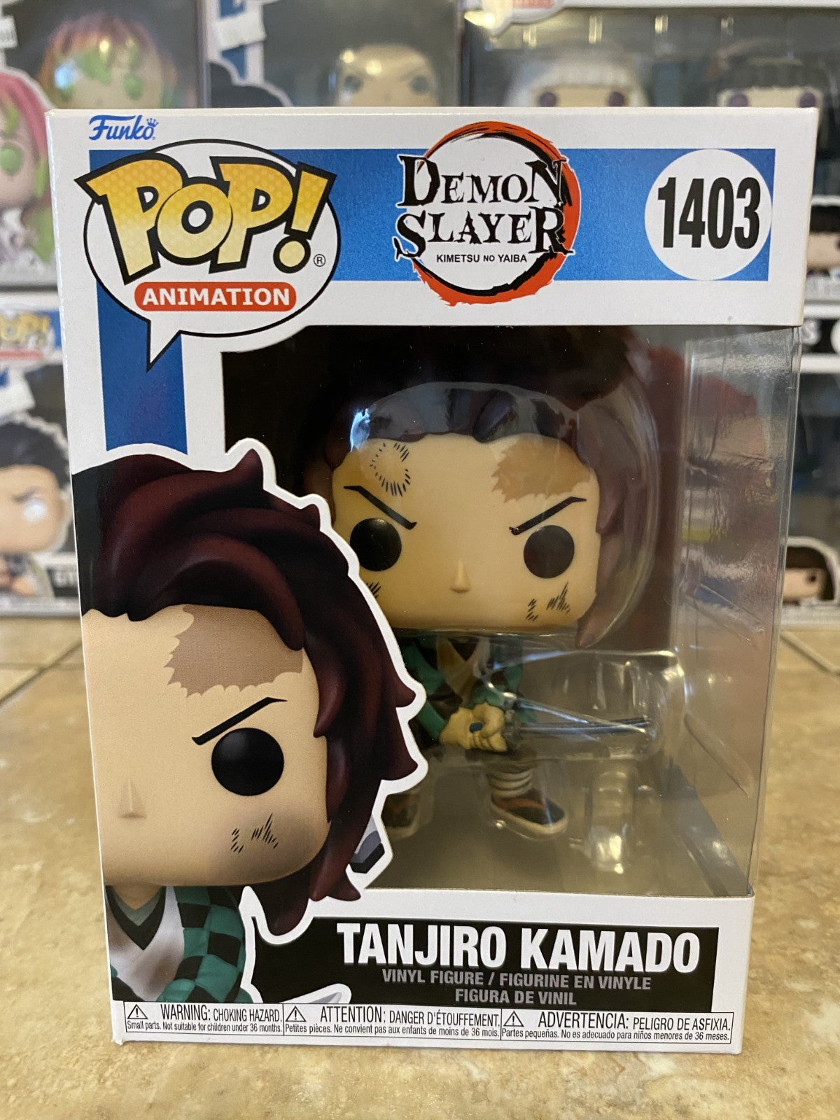 Funko Pop! Demon Slayer Tanjiro Kamado #1403 w/Box Protector