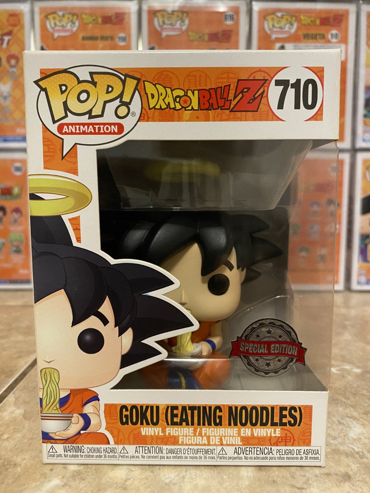 Funko Pop! Dragon Ball Z #710 Goku (Eating Noodles) SE w Protector