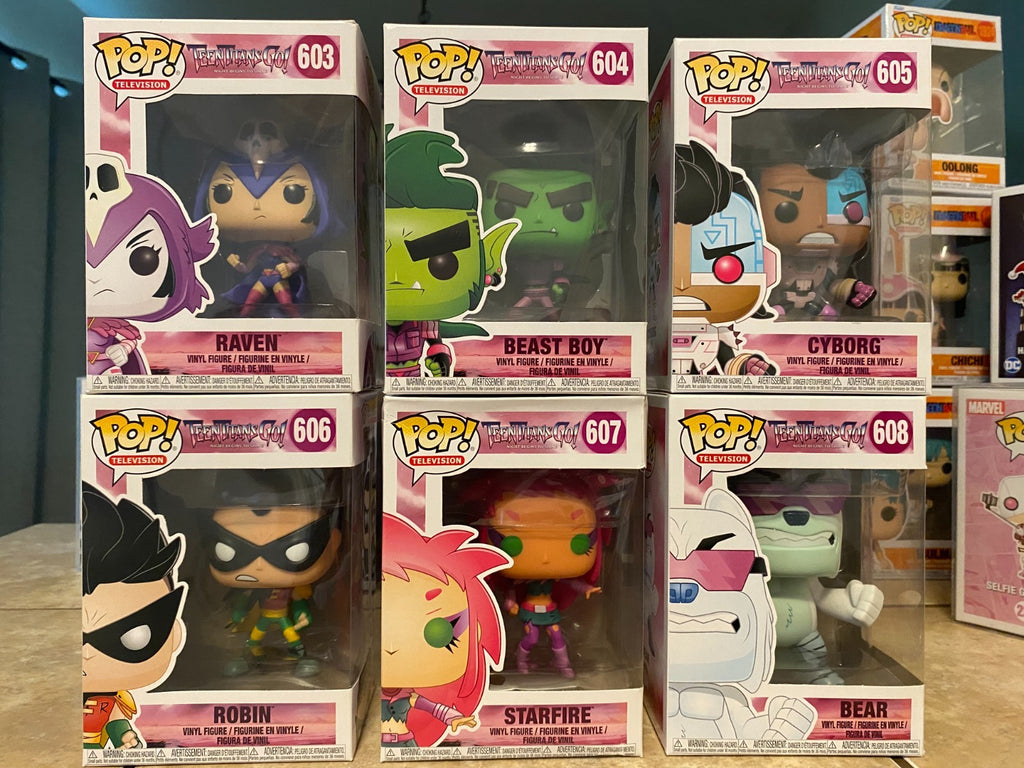 Teen Titans Go! Funko Pop! Vinyl Figures Set of 6 #603 thru #608
