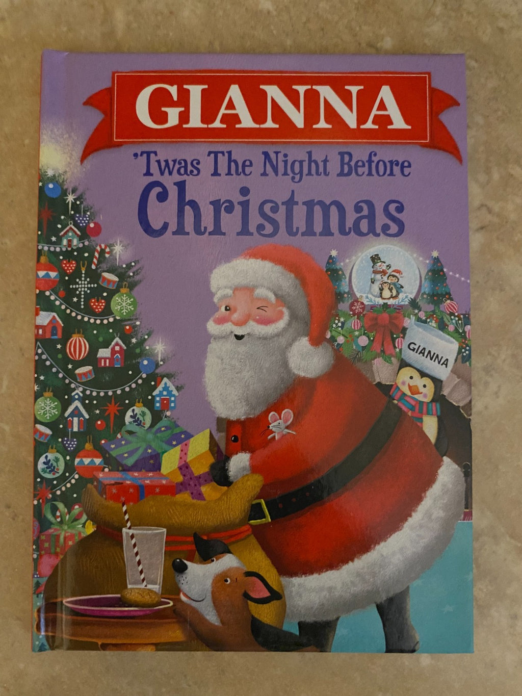 'Twas The Night Before Christmas Hardcover Book Personalized Name (Gianna)