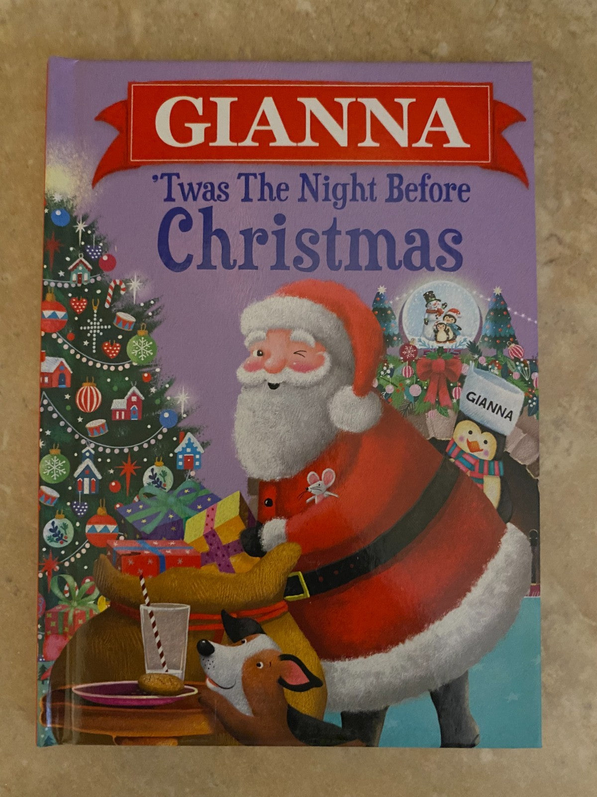 'Twas The Night Before Christmas Hardcover Book Personalized Name (Gianna)