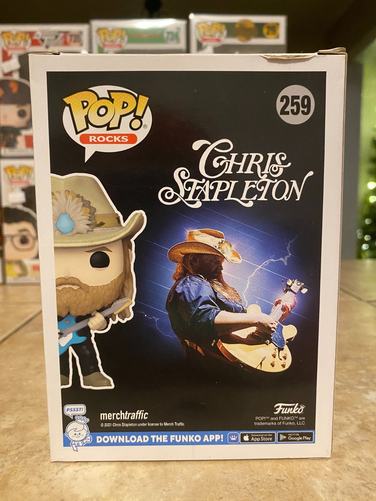 Funko POP! Pop Rocks! CHRIS STAPLETON #259 Vinyl Figure w Protector