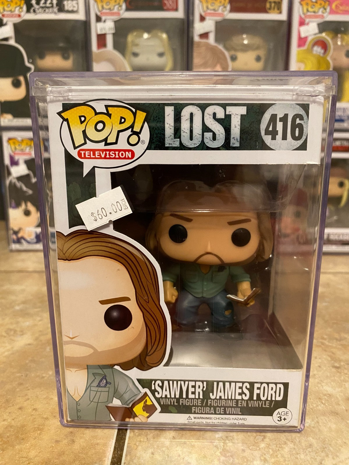 Funko Pop LOST #416 Sawyer James Ford - Vaulted w Hard Protector