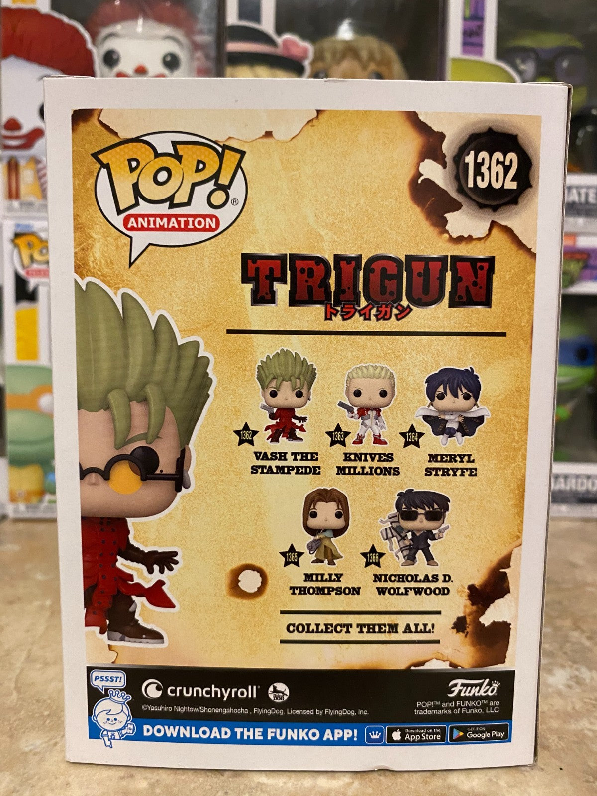Funko Pop! Vinyl: Trigun - Vash the Stampede #1362 Chase Edition w Protector