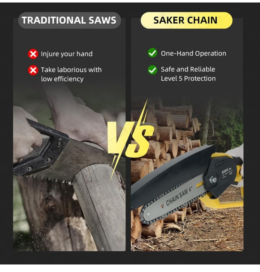 Cordless Mini Chainsaw 6 inch