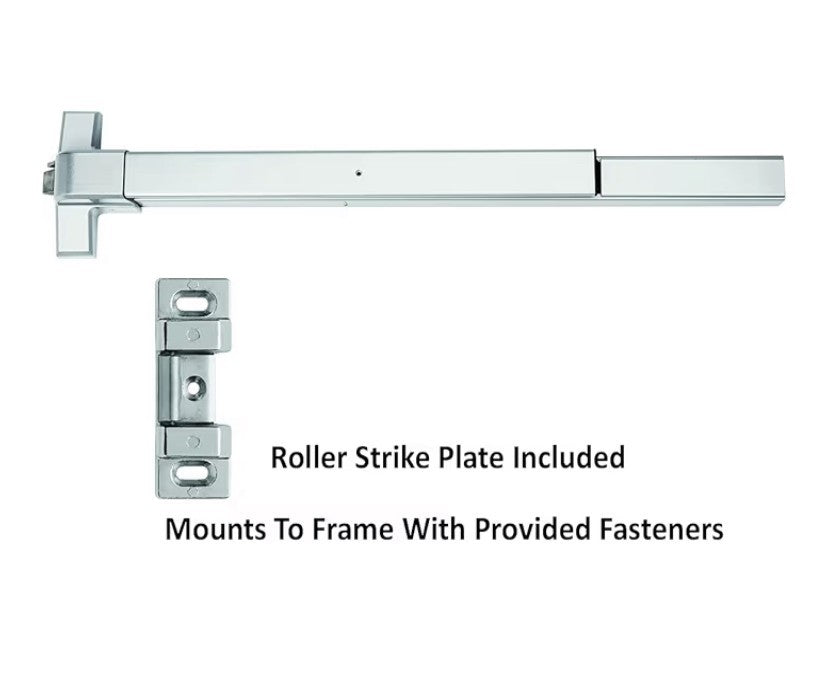 Dynasty Hardware DYN-500P-36-AL-06 Push Bar Panic Exit Device & Exterior Lever