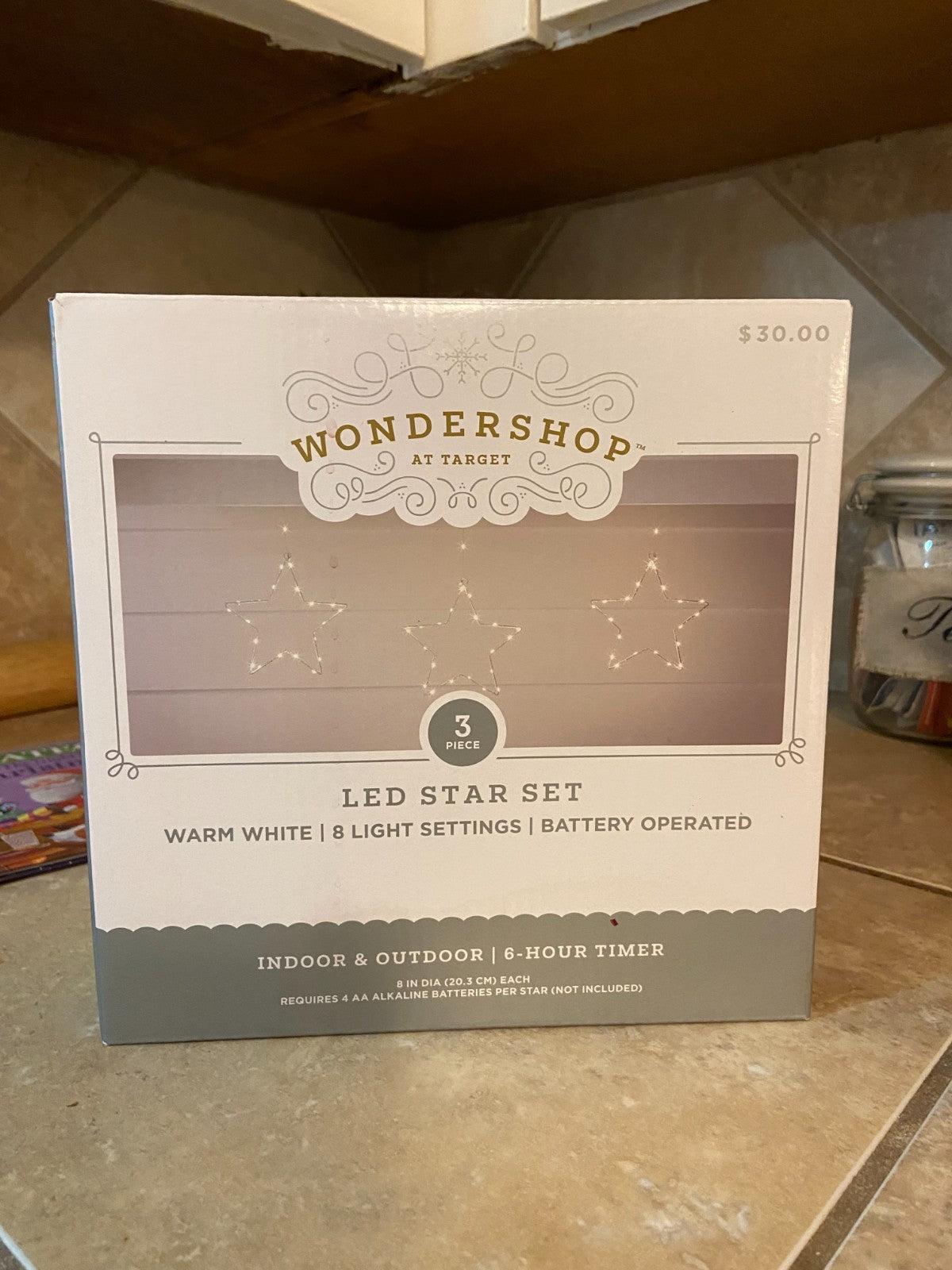 Wondershop LED STAR SET-Warm White-8 Light Setting/3 Piece