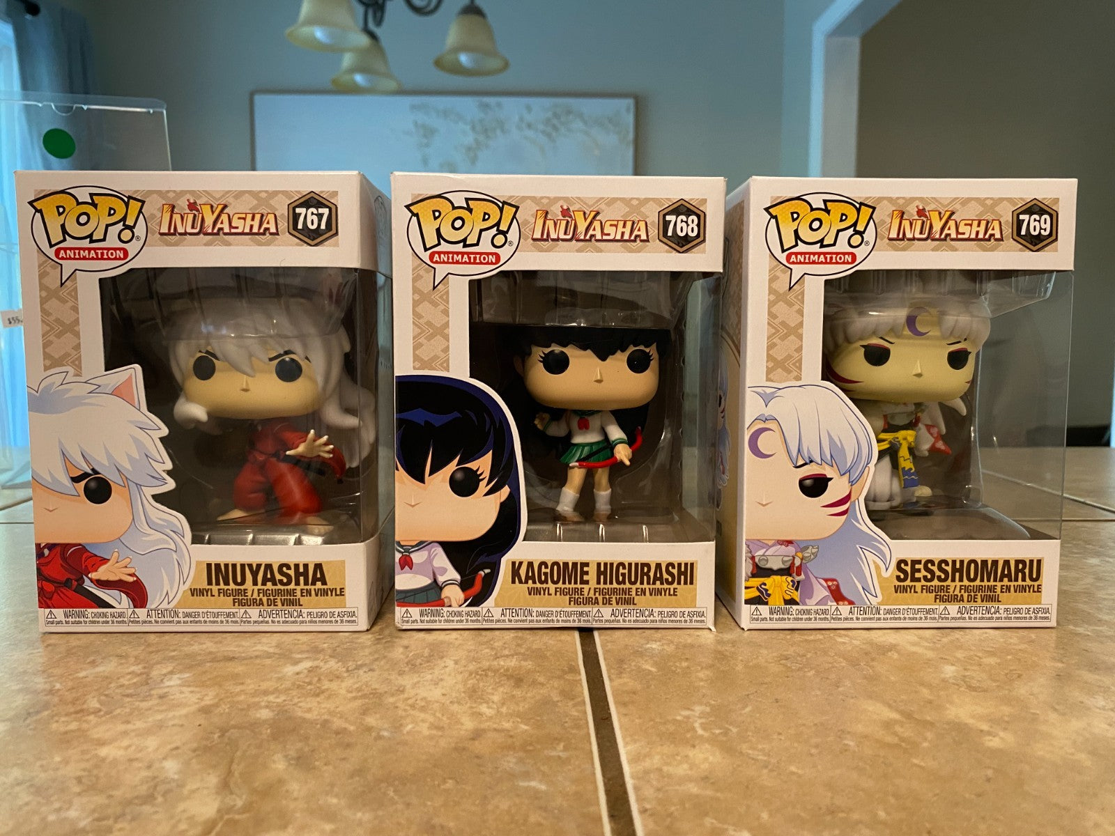 Funko Pop! Amine Inuyasha Set of 3 Sesshomaru, Inuyasha, Kagome w Protectors
