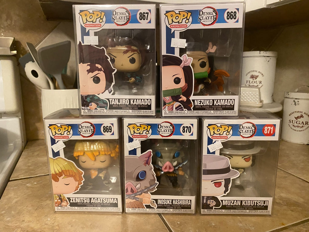 Funko POP! DEMON SLAYER (Wave 1) Complete Set Of 5 #867-871 w Protectors