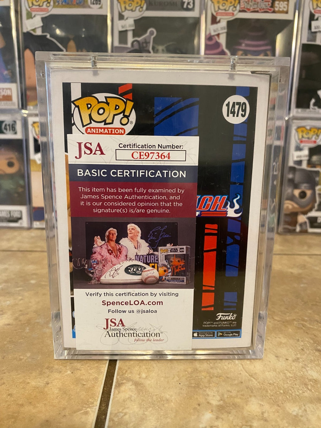 Funko Pop! Ichigo #1479 NYCC Johnny Yong Bosch Signed Vinyl Figure W/PROTECTOR