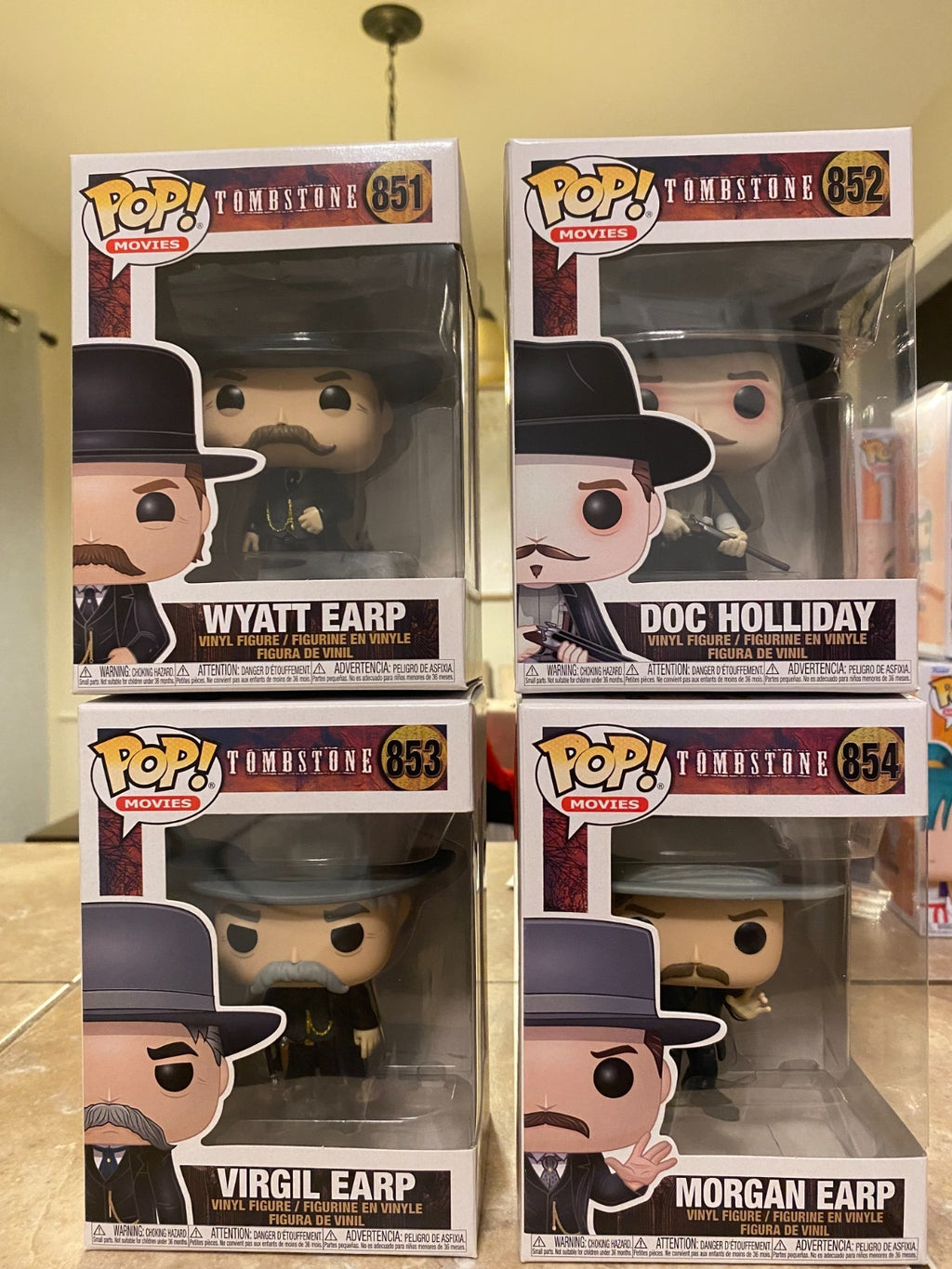 Tombstone 4pc Funko Set of Wyatt Earp, Doc Holliday, Morgan Earp, Virgil Earp