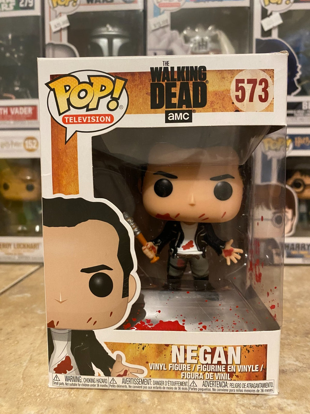 Funko Pop! Vinyl: The Walking Dead - Negan (Clean Shaven) #573 w Protector
