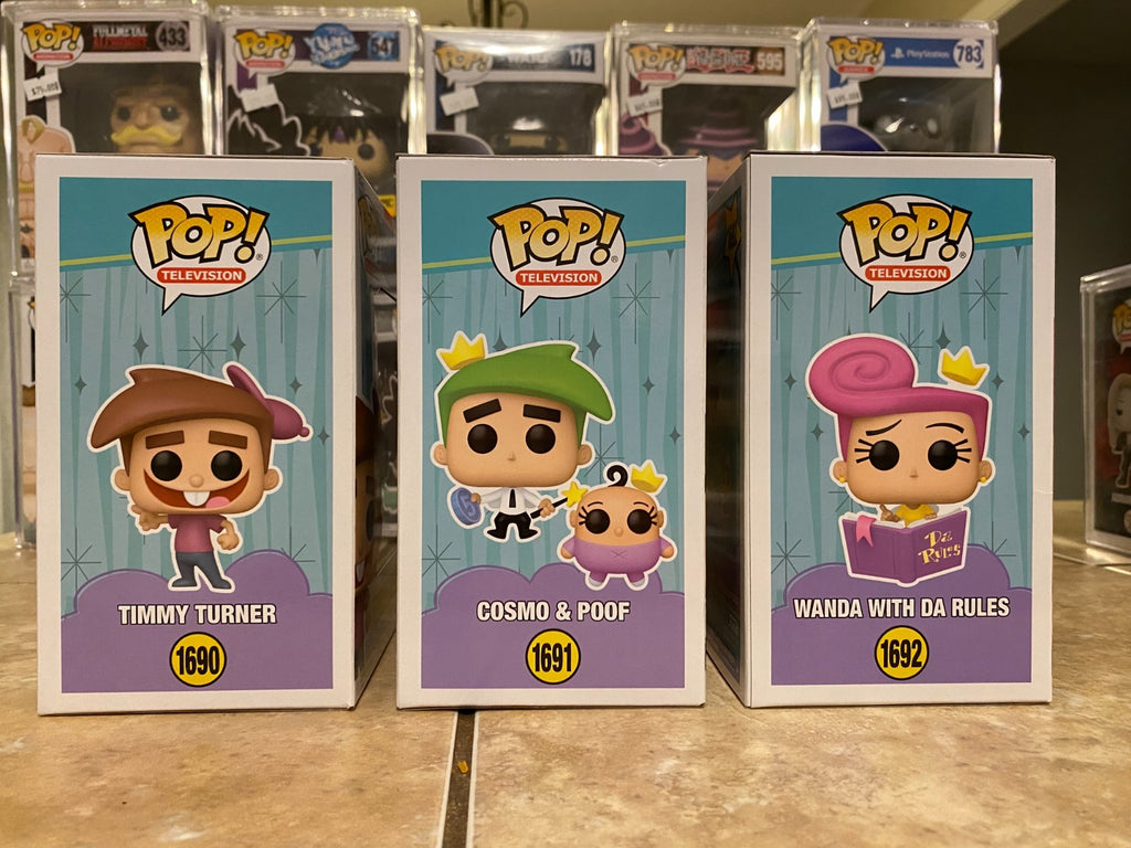 Funko Pop! Fairy Odd Parents Complete Set of 3 Figures 1690-1692 w Protectors