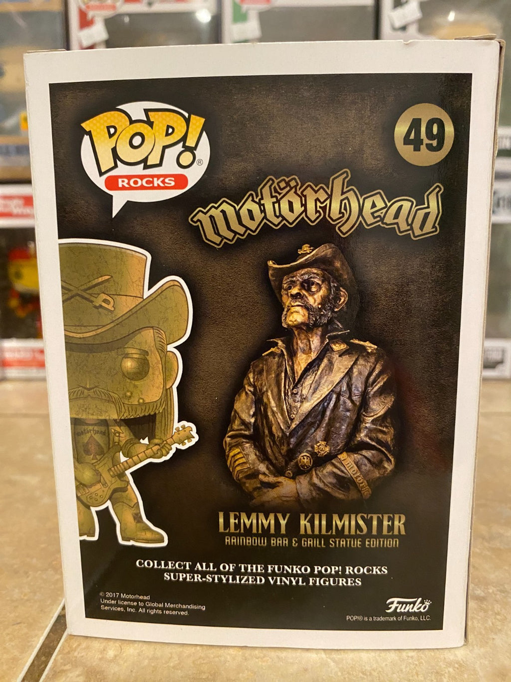 Funko Pop Rocks Lemmy Kilmister Motorhead 49 Gold Hot Topic Exclusive! Protector