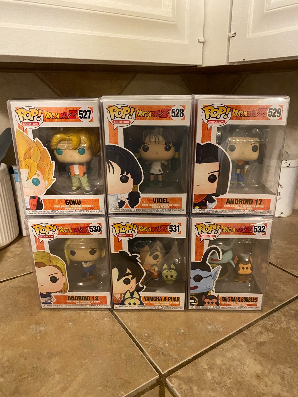 Funko Pop! Dragon Ball Z Full Common Set of 6 Figures #527 - #532 w Protectors