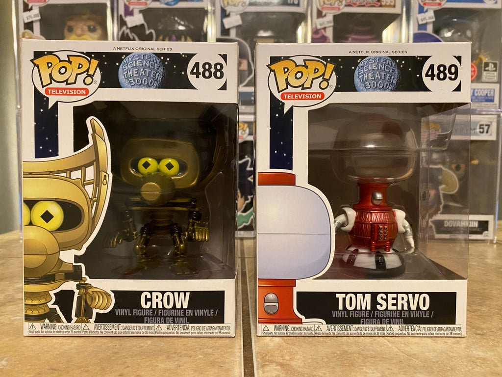 Funko Pop! Mystery Science Theater 3000 Set Of 2 Crow & Tom Swervo w Protectors