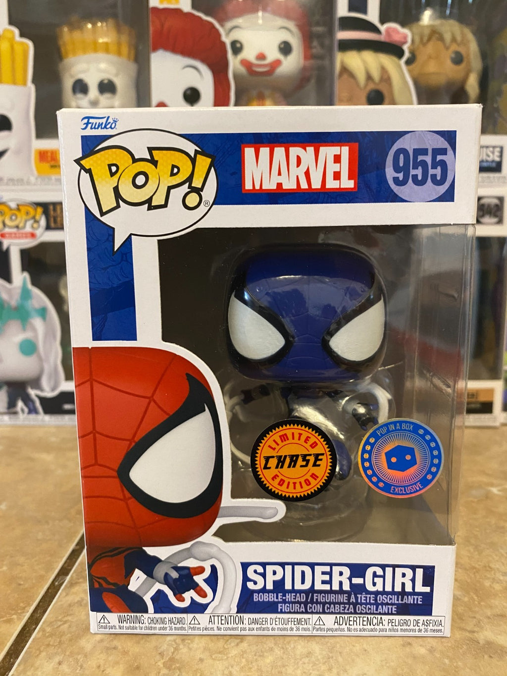 Funko POP Marvel Spider-Girl # 955 Limited Chase Edition Bobble-Head w Protector