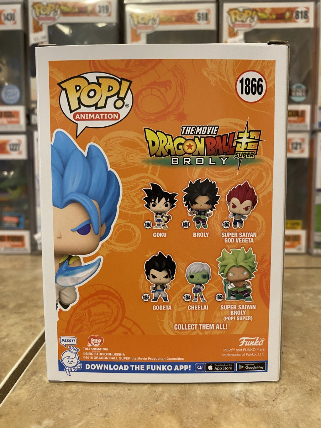 Funko Pop! Dragon Ball Z SSGSS Gogeta #1866 Funko Shop Exclusive w Protector