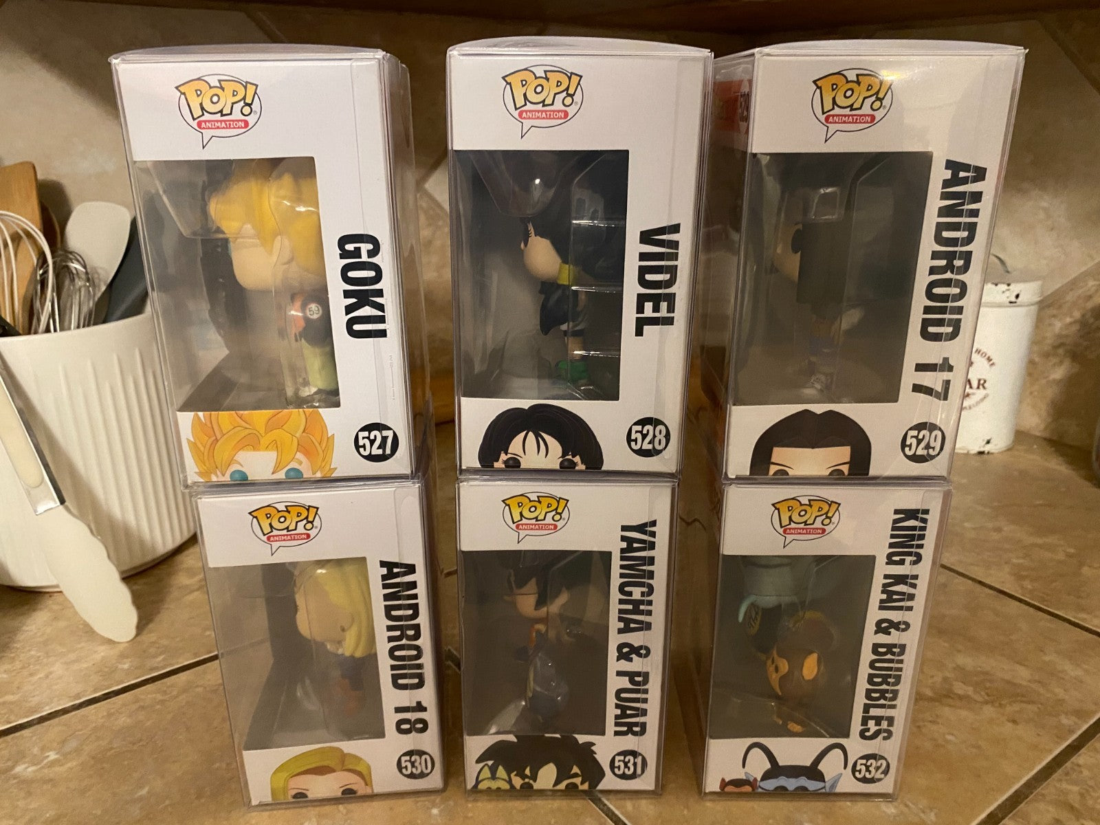 Funko Pop! Dragon Ball Z Full Common Set of 6 Figures #527 - #532 w Protectors