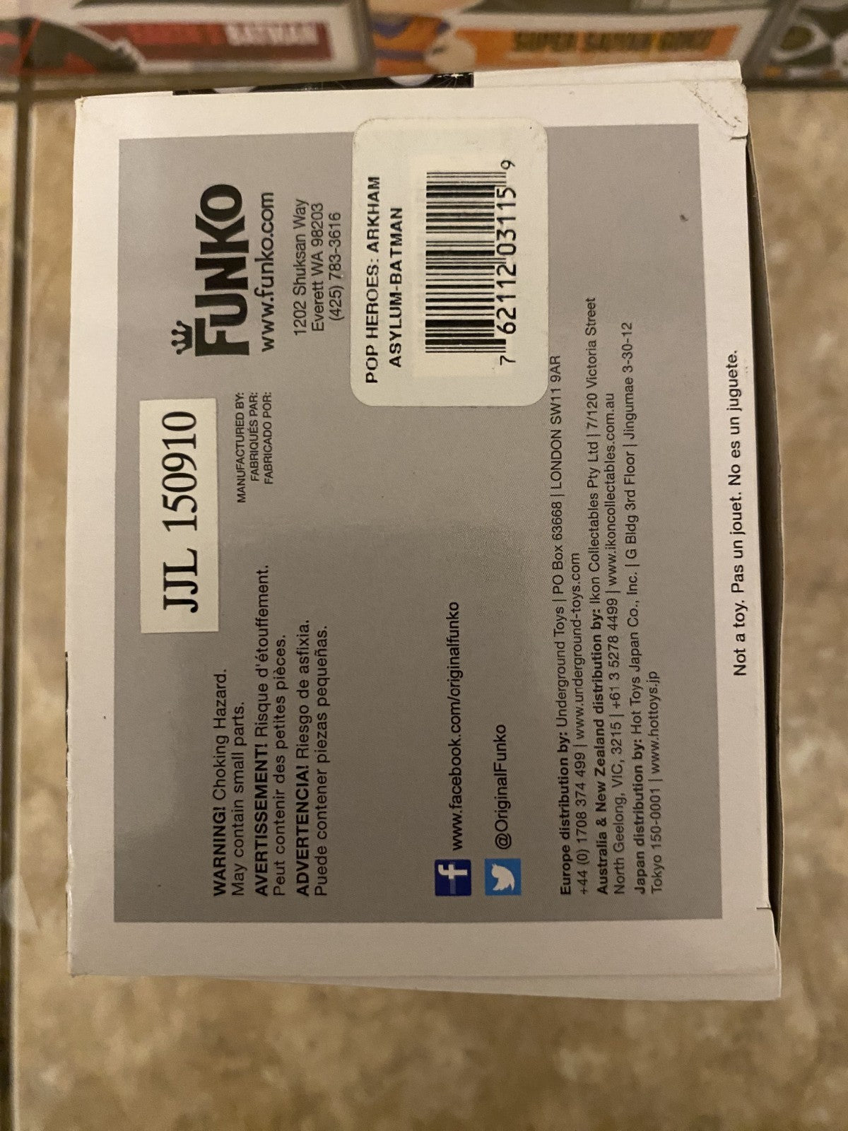 Funko Pop! Batman Arkham Asylum - Batman #52 w/Box Protector