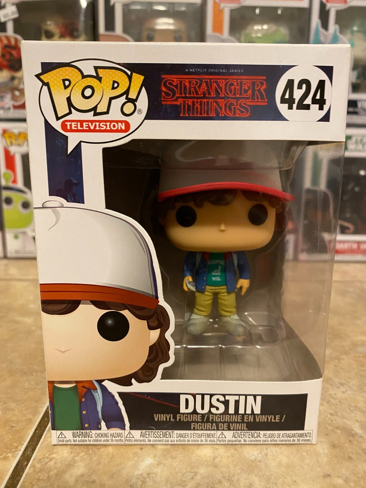 Funko Pop! Vinyl: Stranger Things - Dustin Henderson #424 w Protector