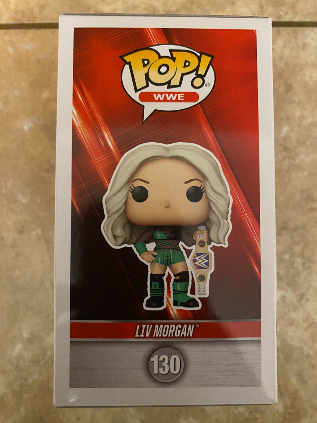 Funko Pop WWE Liv Morgan #130 Figure with Championship Belt w Soft Protector