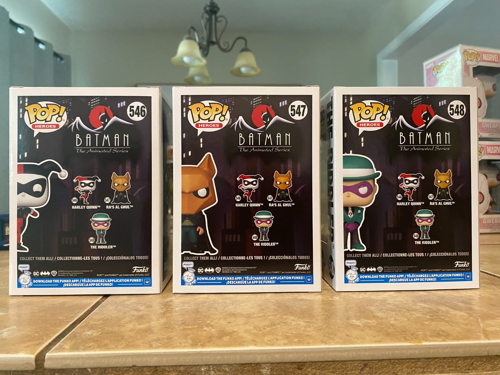 Funko Pop! Batman Animated Series #546 thru #548