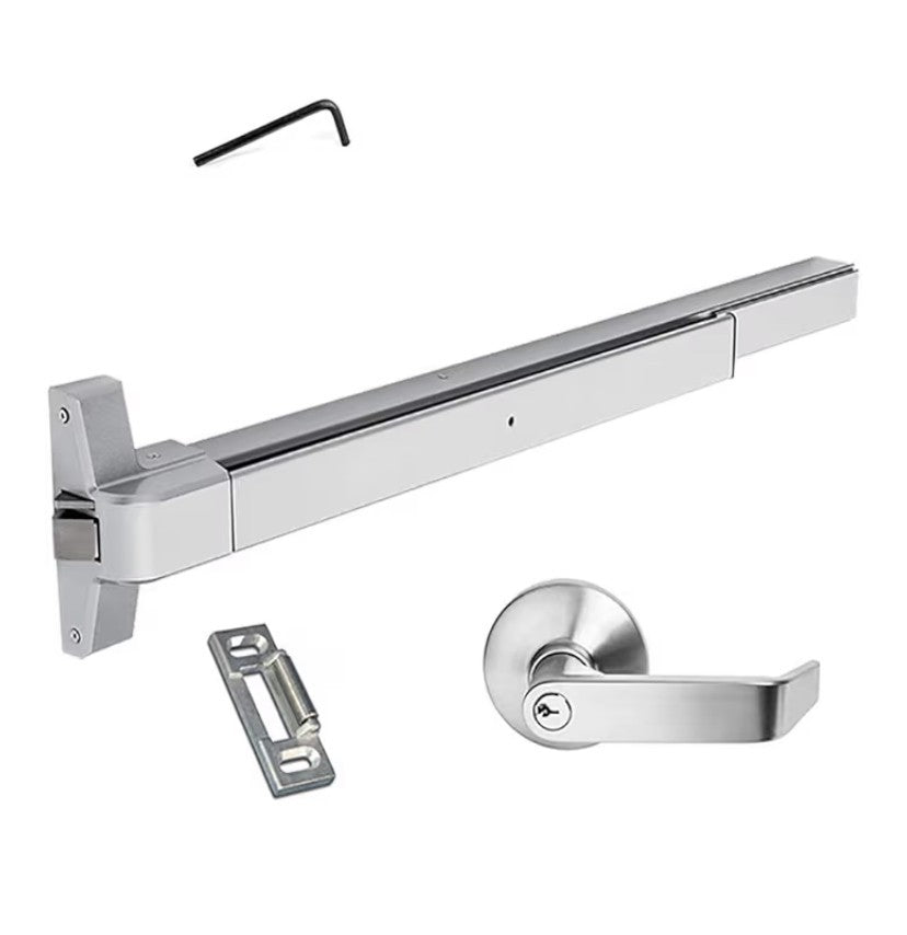 Dynasty Hardware DYN-500P-36-AL-06 Push Bar Panic Exit Device & Exterior Lever