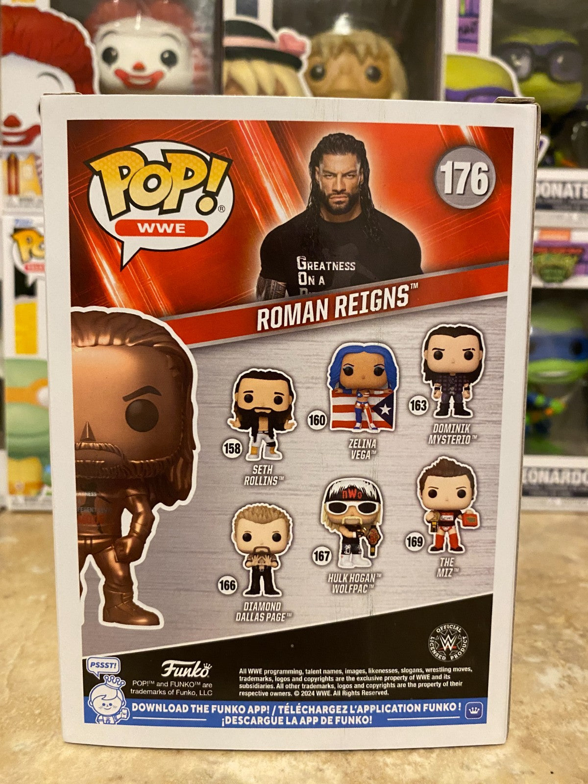 Funko Pop! WWE - Roman Reigns (Bronze) - Fanatics (Exclusive) #176 w Protector