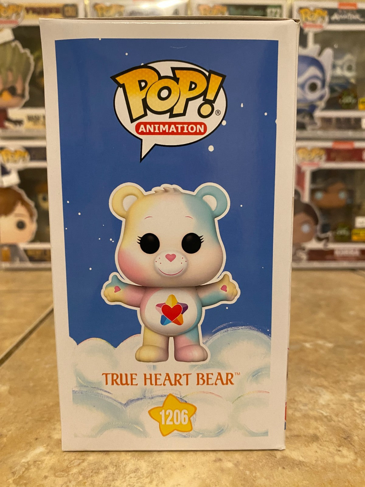 Funko POP! Animation Care Bears 40th TRUE HEART BEAR #1206 CHASE w/Box Protector