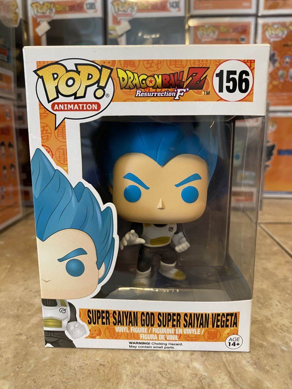 Funko Pop! Dragon Ball Z #156 Super Saiyan God Super Saiyan Vegeta w Protector