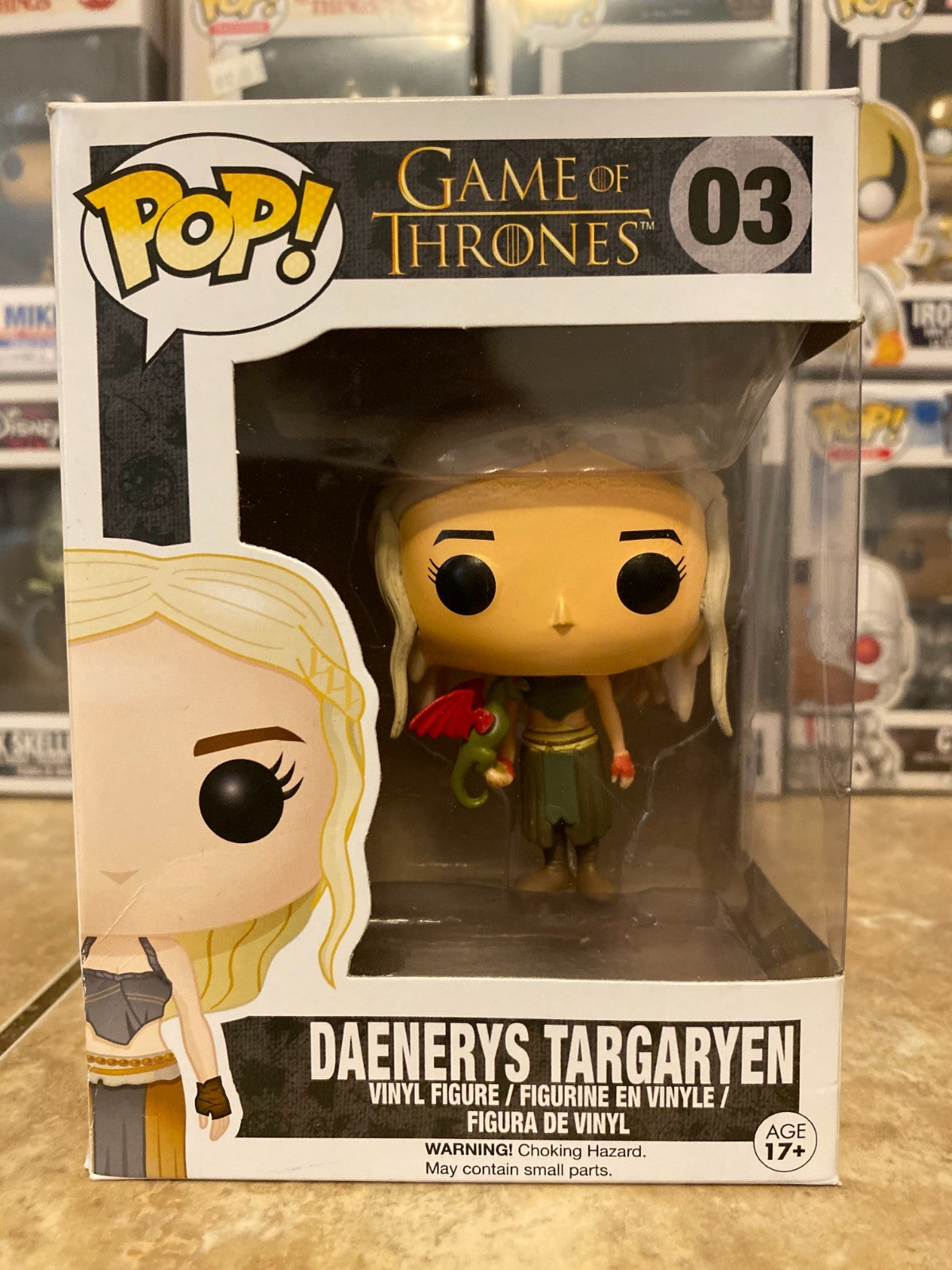 Funko Pop! Vinyl: Game of Thrones - Daenerys (Red/Gray Dragon) #03 w Protector