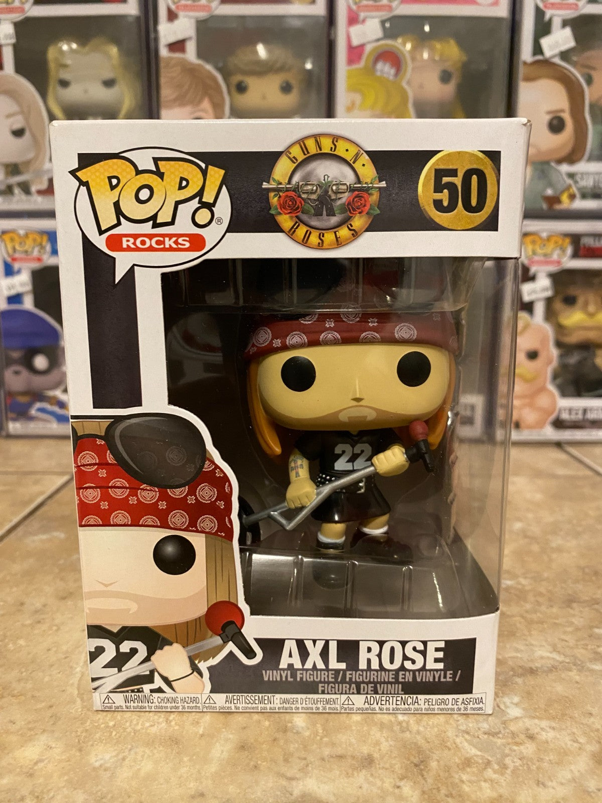 Funko Pop! Rocks Guns N’ Roses Axl Rose #50 Vaulted Figure w Box Damage