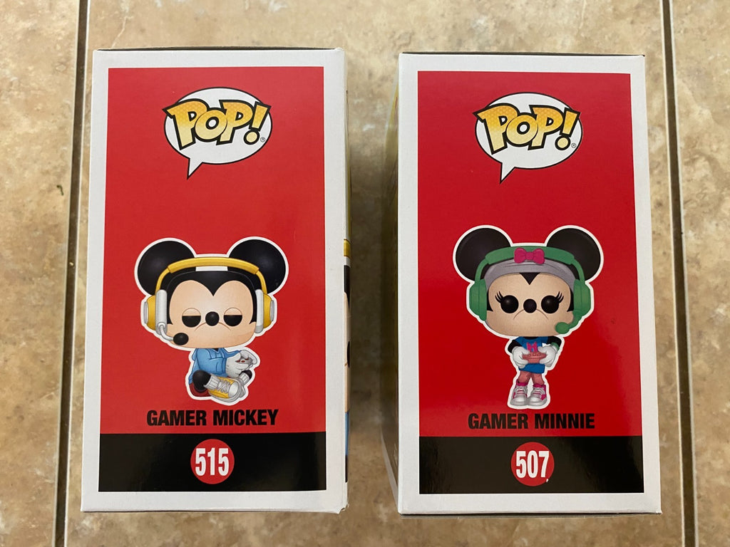 Funko Gamer Disney Mickey & Minnie Mouse Set GameStop Exclusive w Protectors
