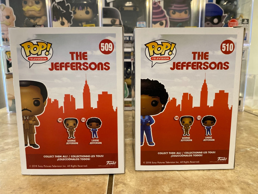 Funko Pop! 2018 Vaulted George & Louise Jefferson Set w Protectors