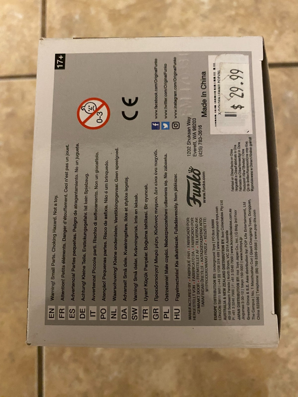 Funko Pop Rocks Lemmy Kilmister Motorhead 49 Gold Hot Topic Exclusive! Protector