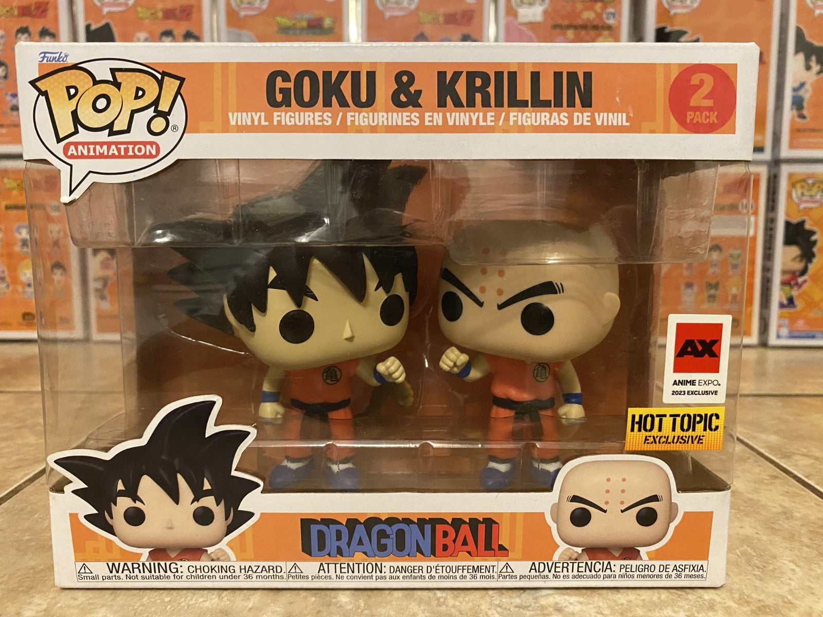 Funko Pop! Dragon Ball - Goku & Krillin 2 Pack Anime Expo Hot Topic Exclusive
