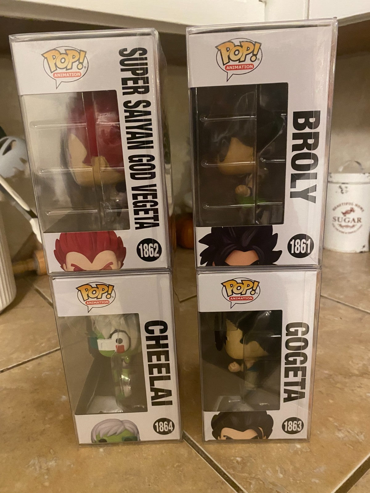 Funko Pop! Dragonball Super Broly Set of 4 Figures #1861 thru #1864 w Protectors