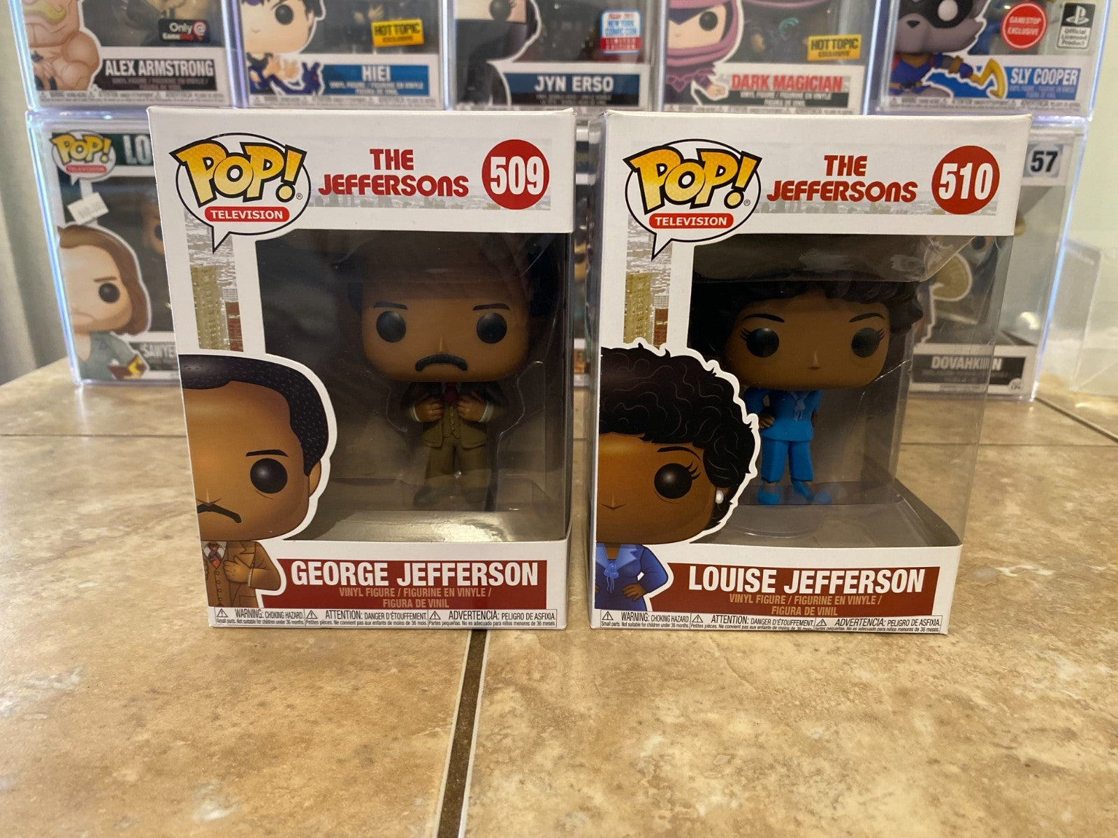 Funko Pop! 2018 Vaulted George & Louise Jefferson Set w Protectors