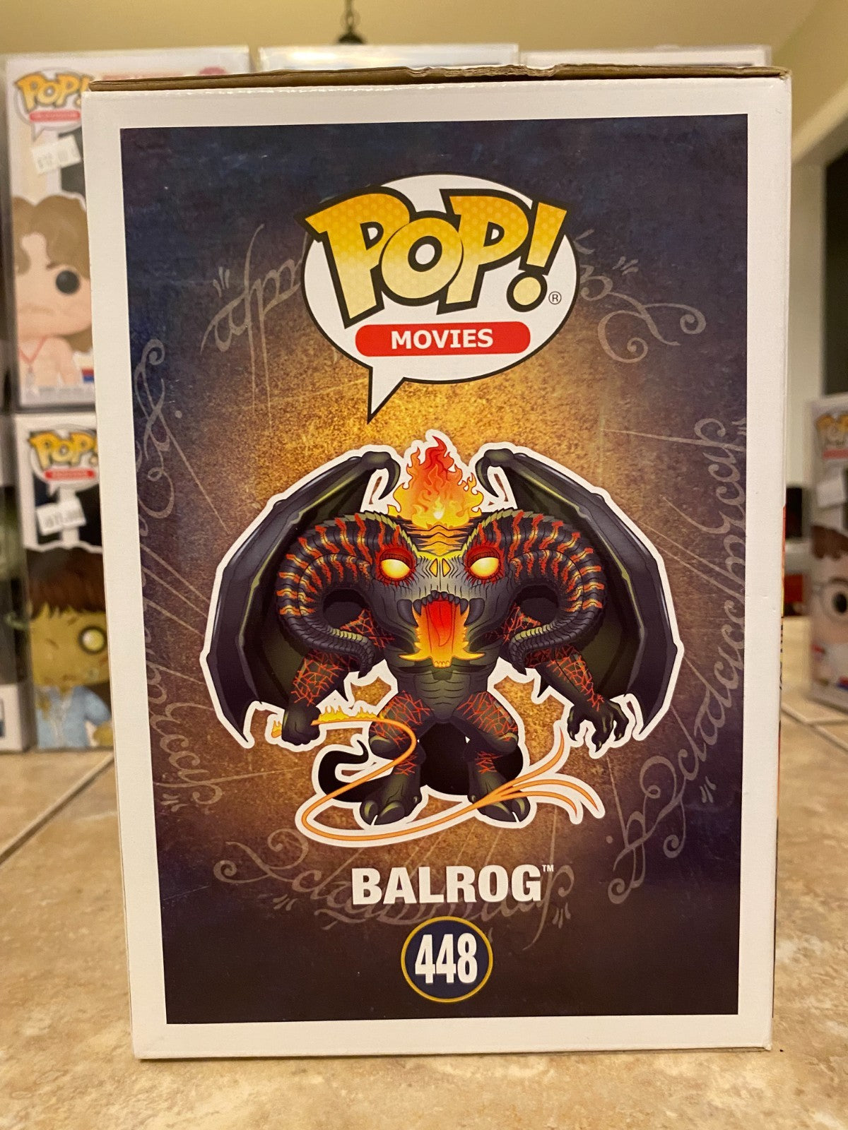 FUNKO POP MOVIES #448 The Lord of The Rings Balrog 6" Vinyl Figure NIB