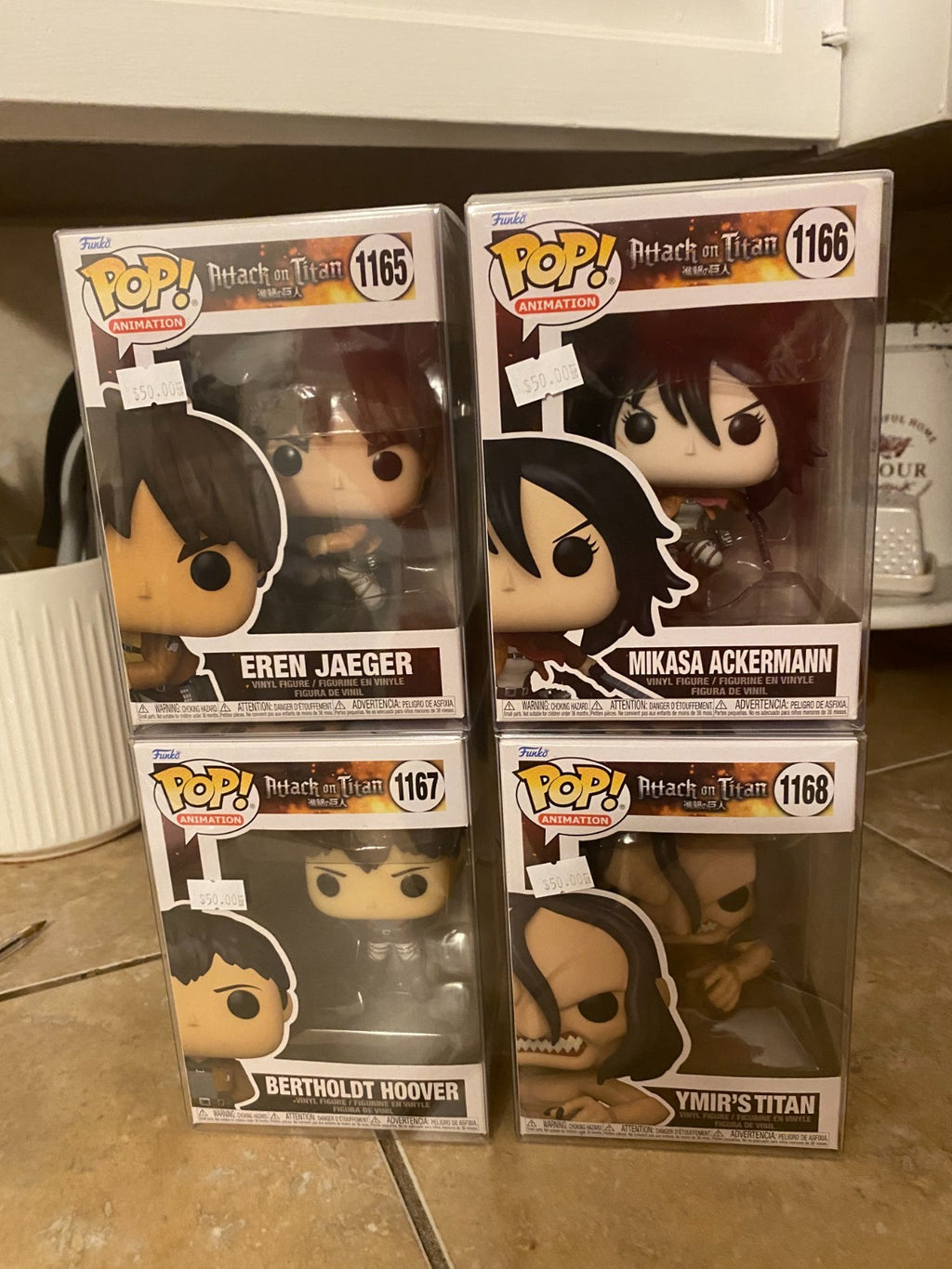 Funko Pop! Animation: Attack on Titan Season 3 Collectors 4 Figure Set