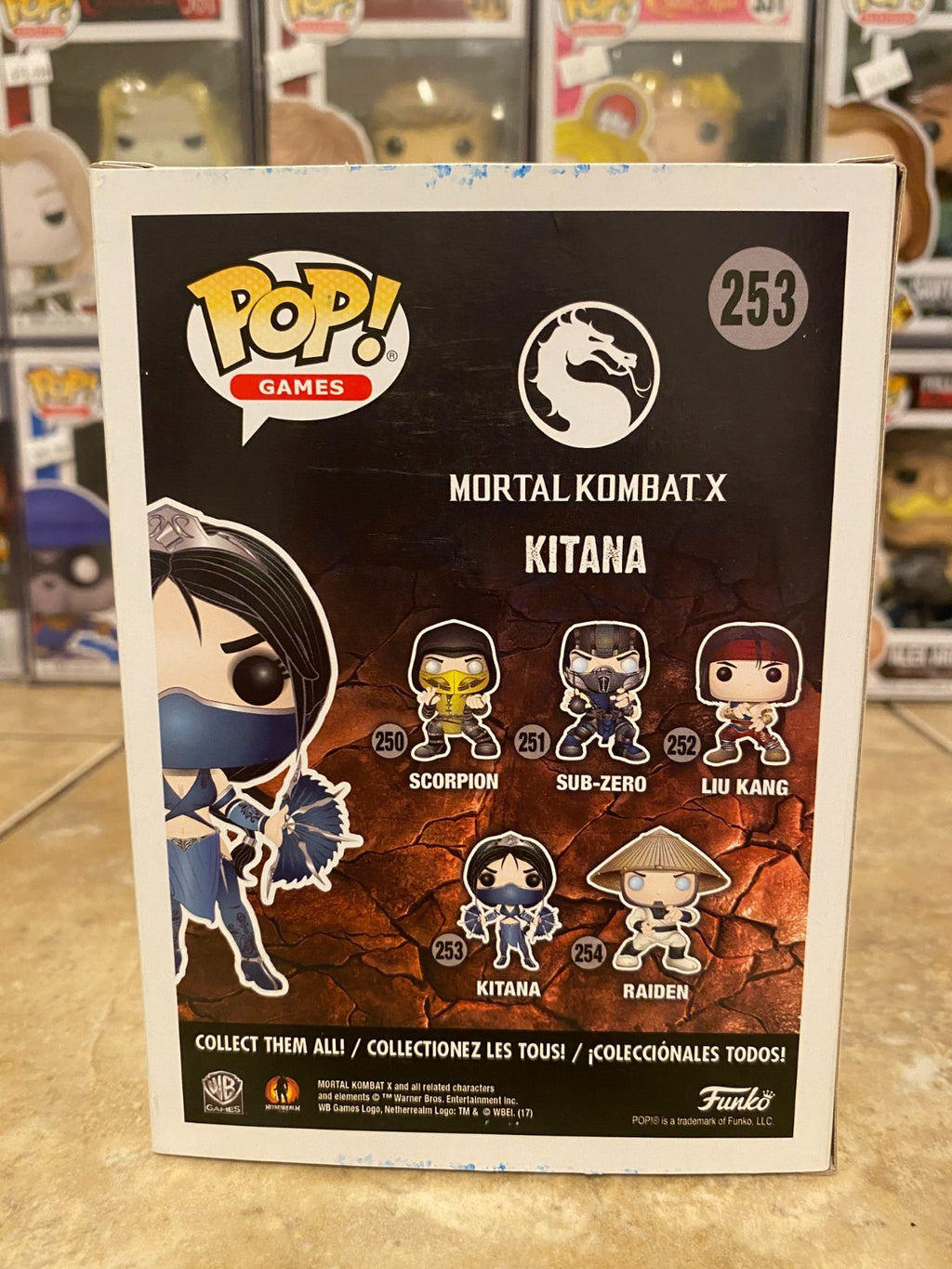 Funko Pop! Games Mortal Kombat X #253 Vaulted Kitana Vinyl Figure w Protector