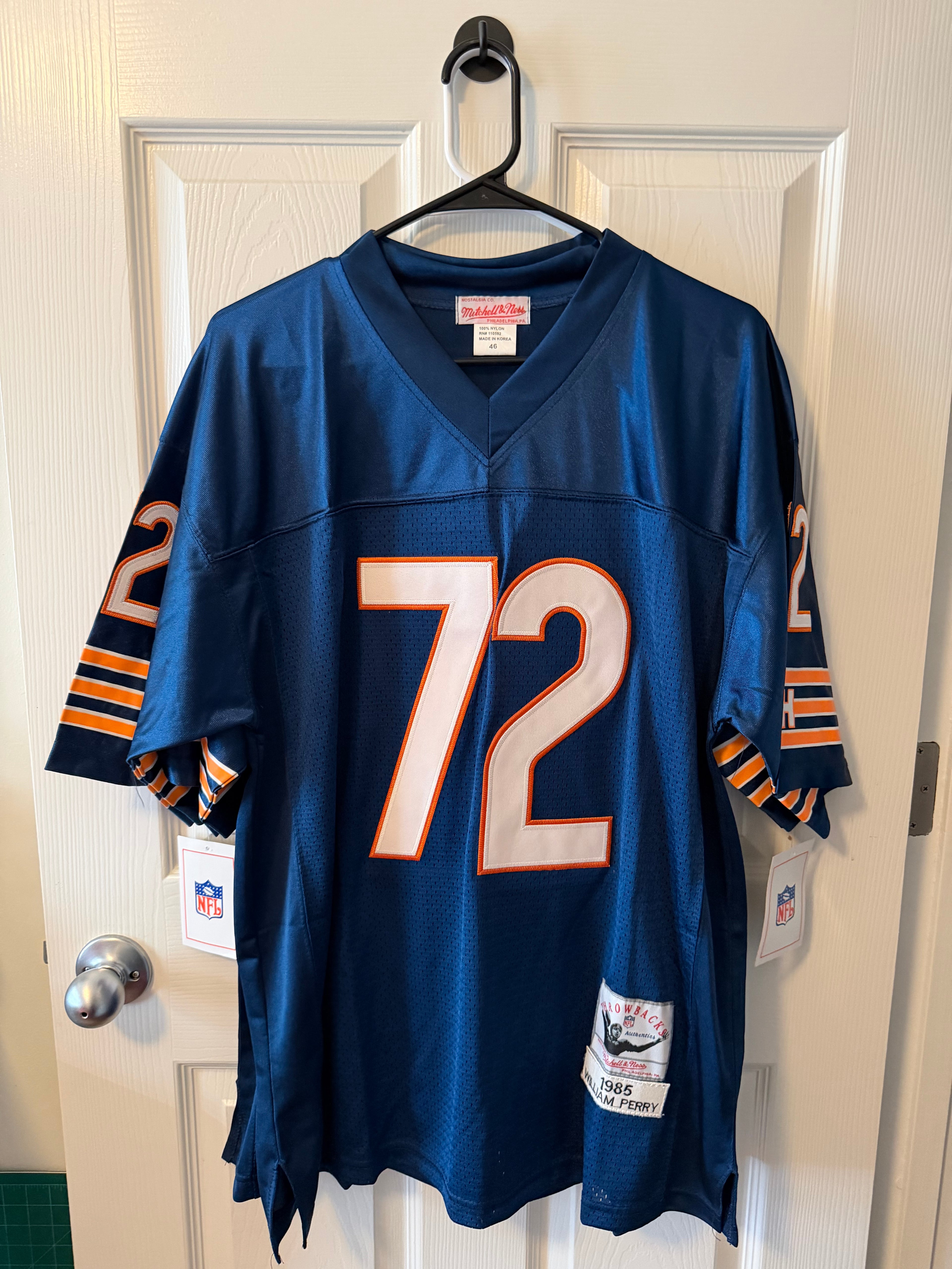 Vintage Chicago Bears #72 William Perry (Stitched/Adult) Jersey