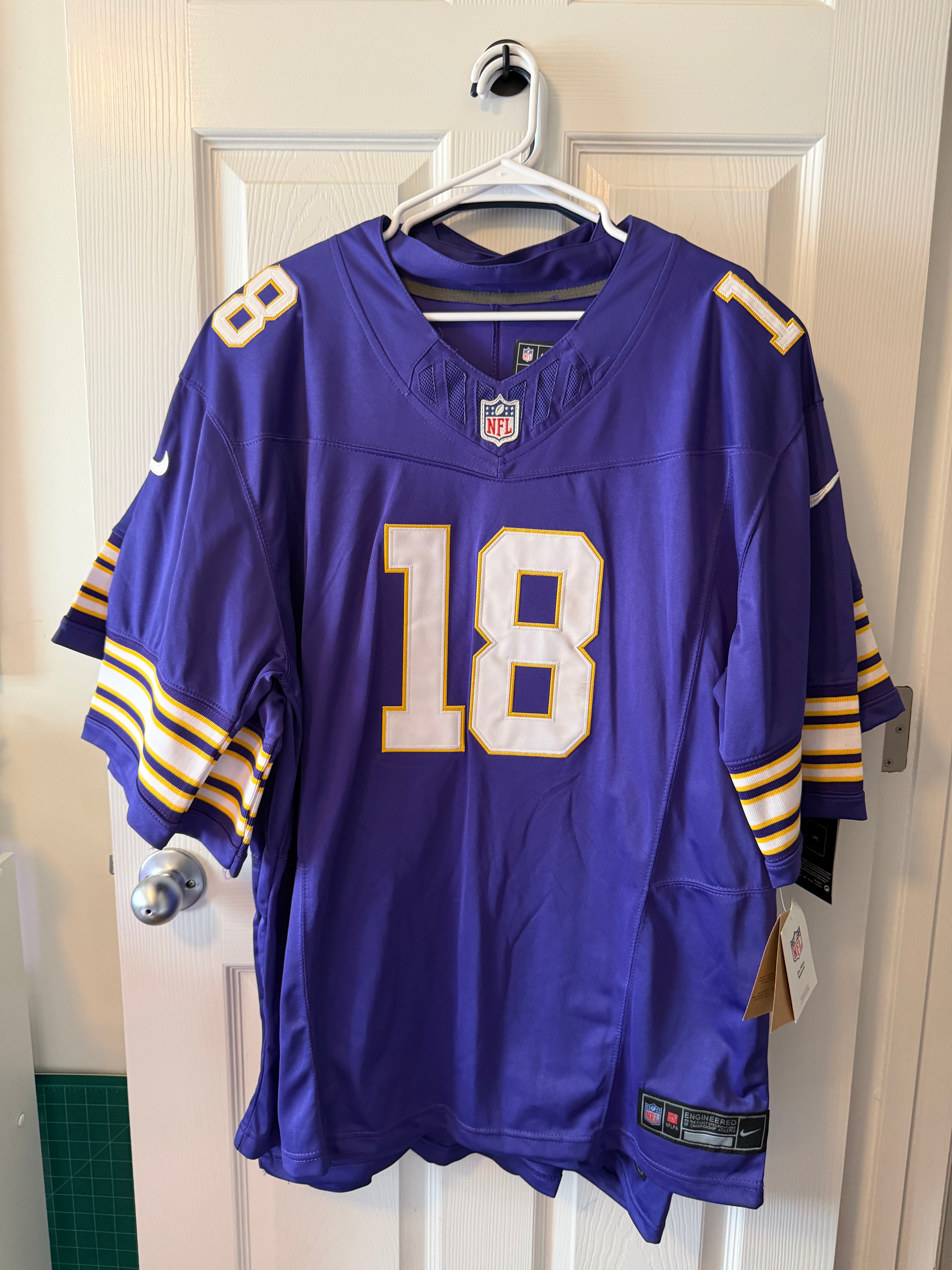 Vintage Minnesota Vikings #18 Justin Jefferson (Stitched/Adult) Jersey