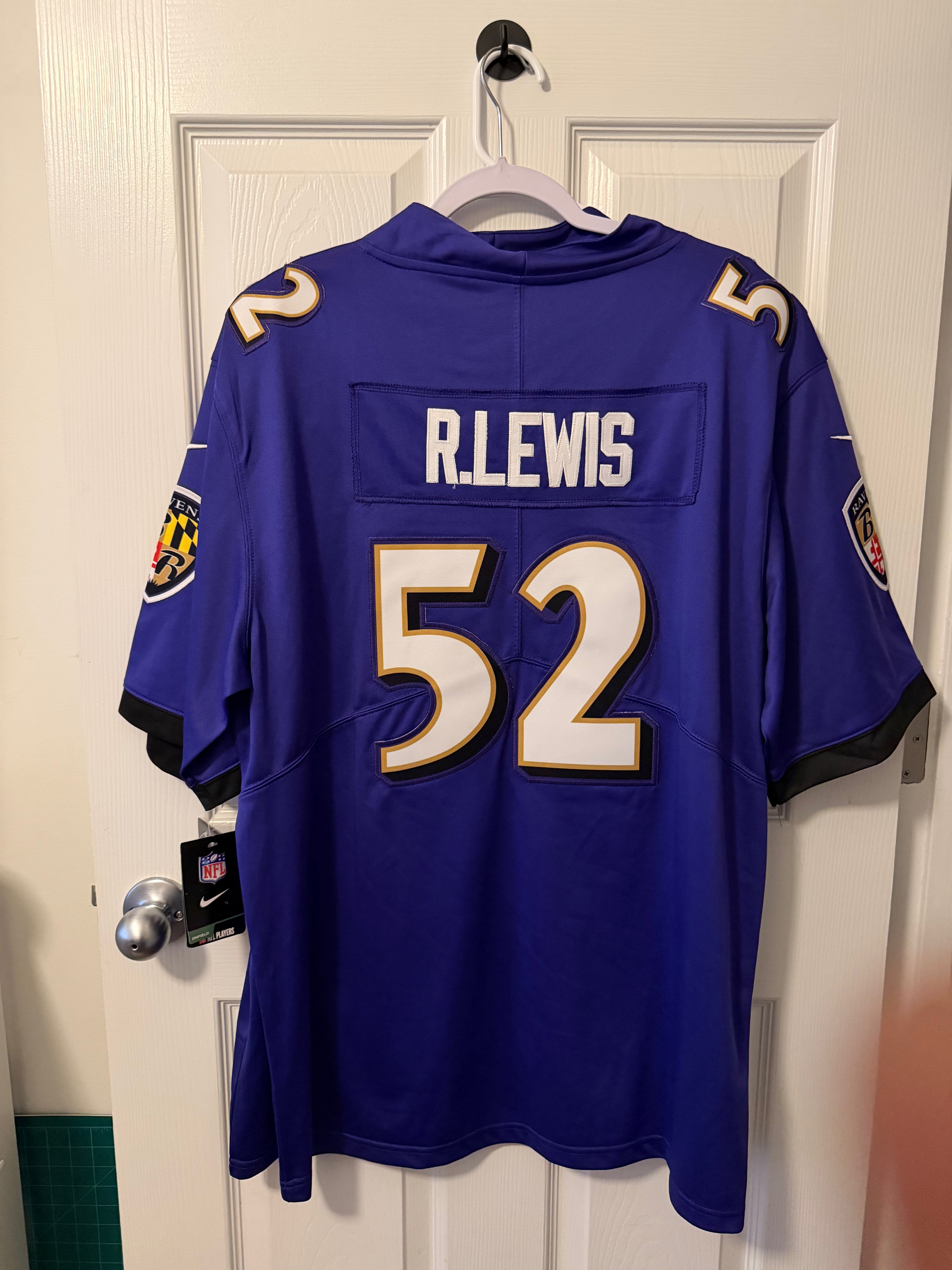 Vintage Baltimore Raven #52 Ray Lewis (Stitched/Adult) Jersey
